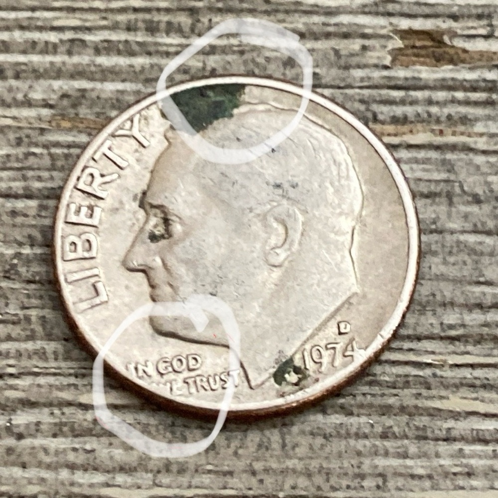 Vintage 1974 D Roosevelt Dime Error